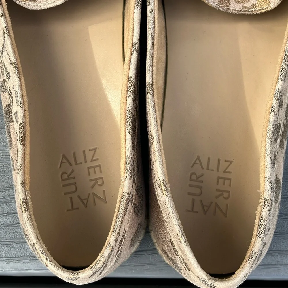Naturalizer Women Leather Alexa Espadrille Flat - Like New